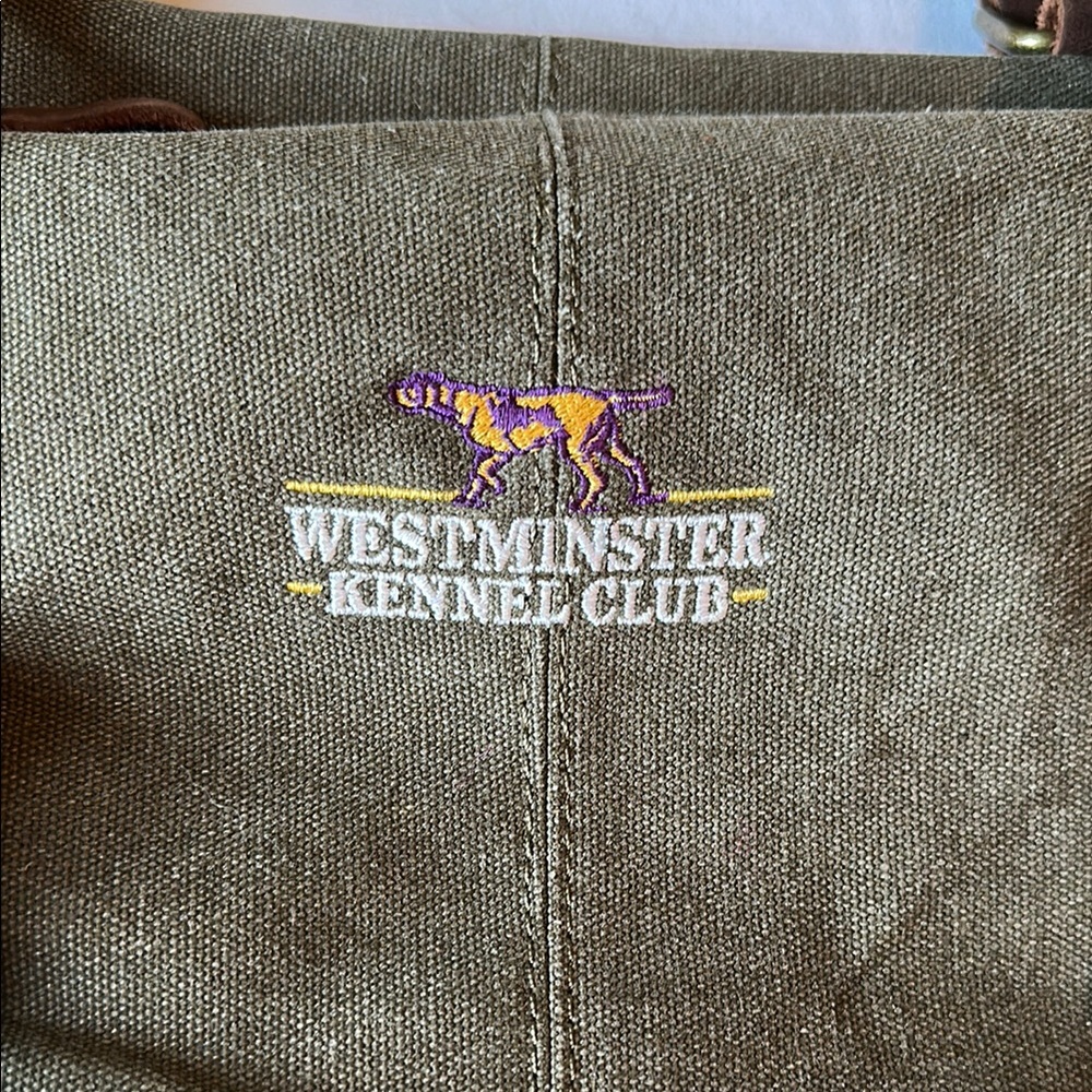 Westminster Kennel Club Olive Green Canvas Weekender Duffle Bag - Picture 2 of 6